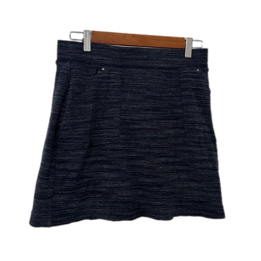 Croft & Barrow Skort Womens Small Navy Blue Excellent Space Dye Pocket Athletic